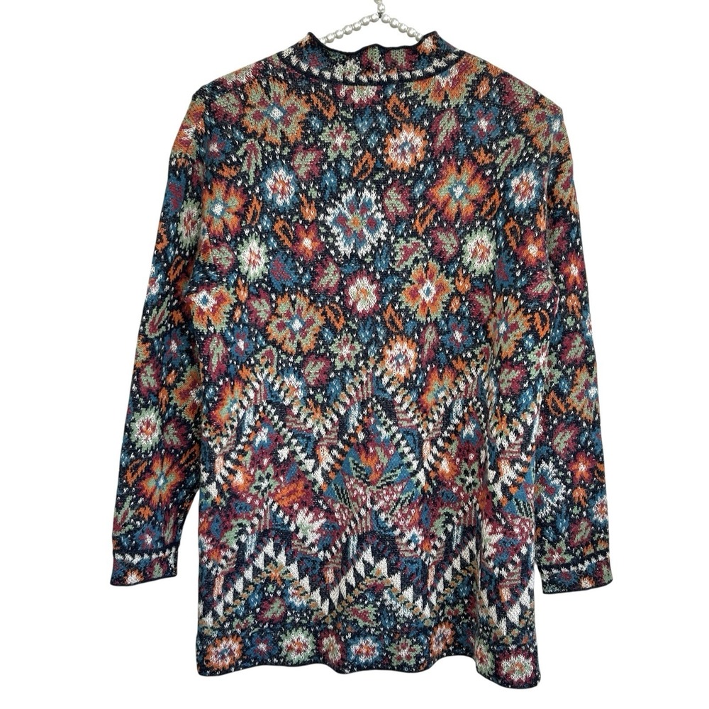 VTG Missoni Floral Tapestry Knit Tunic Sweater M Art Wool Alpaca Jacquard Italy - Picture 2 of 10